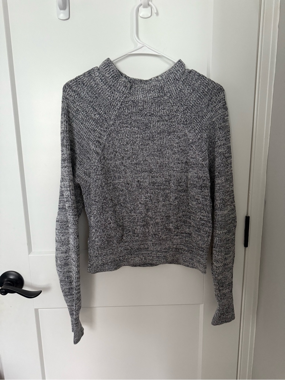 Free People Cozy Grey Marled Knit Sweater